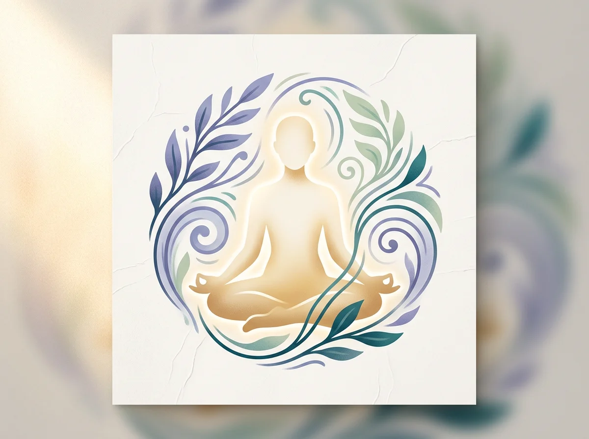 Abstract wellness illustration representing everyday vitality and energy